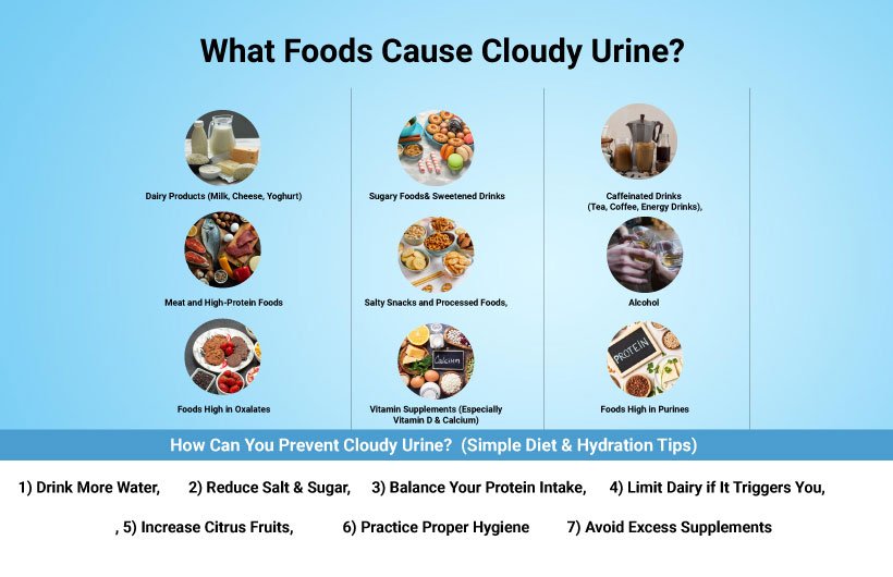 Foods Cause Cloudy Urine and How Can You Prevent