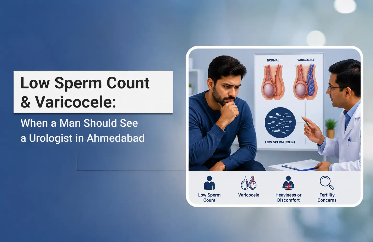 Low Sperm Count & Varicocele When a Man Should See a Urologist in Ahmedabad